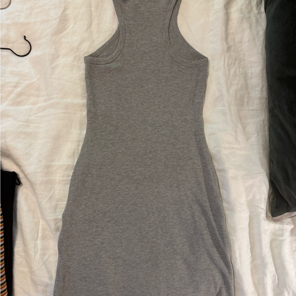 LNA Gray Racerback Mini Dress